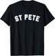 St Pete Florida Vintage Collegiate Style Text T-Shirt - T-Shirt | Black