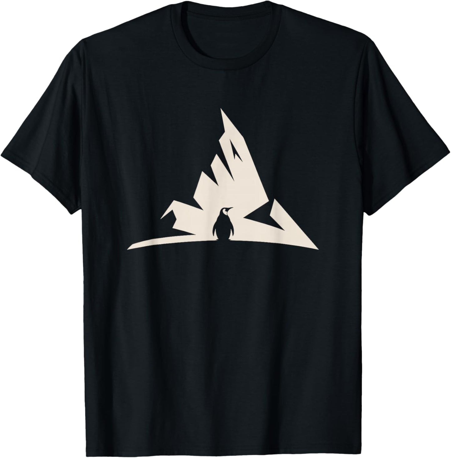 Nihilist Penguin Meme Mountain Ice Existential T-Shirt - T-Shirt | Black