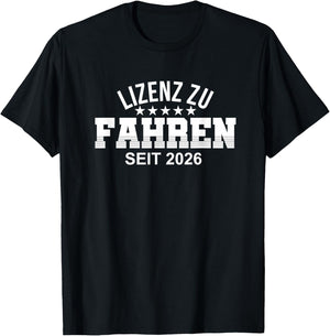 Führerschein 2026 Führerscheinprüfung bestanden Fahrprüfung T-Shirt - T-Shirt | Black