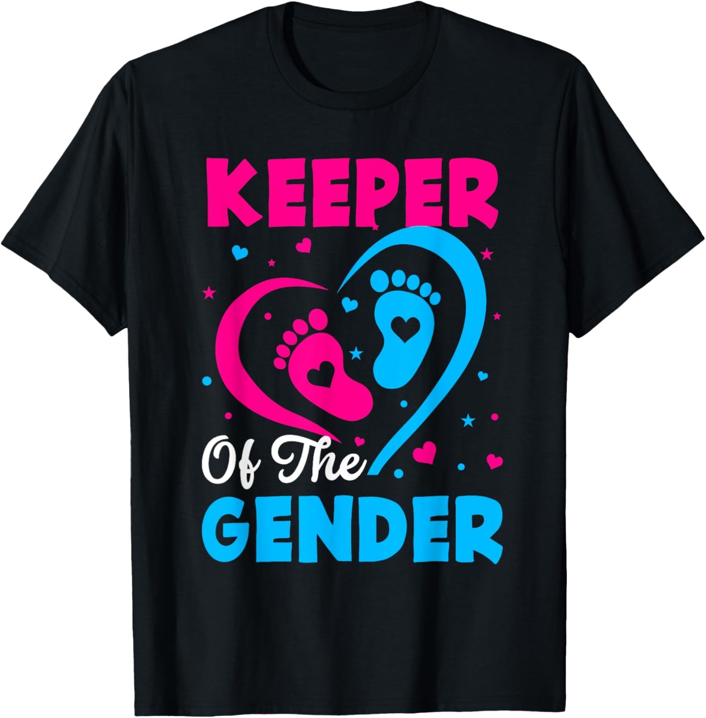 Keeper of the Gender Baby Reveal T-Shirt - T-Shirt | Black