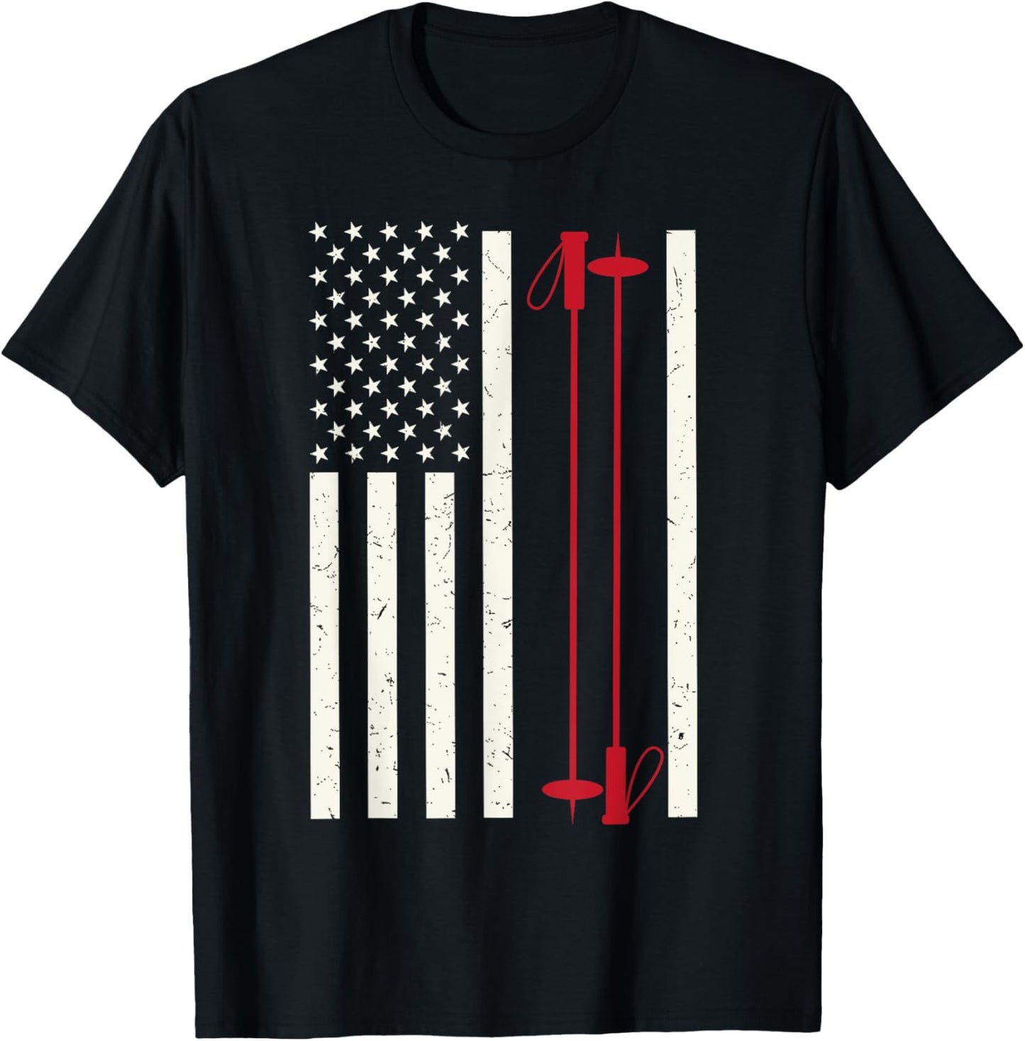 Cool Skiing Art Women Skiing Themed Ski Lover Skier T-Shirt - T-Shirt | Black
