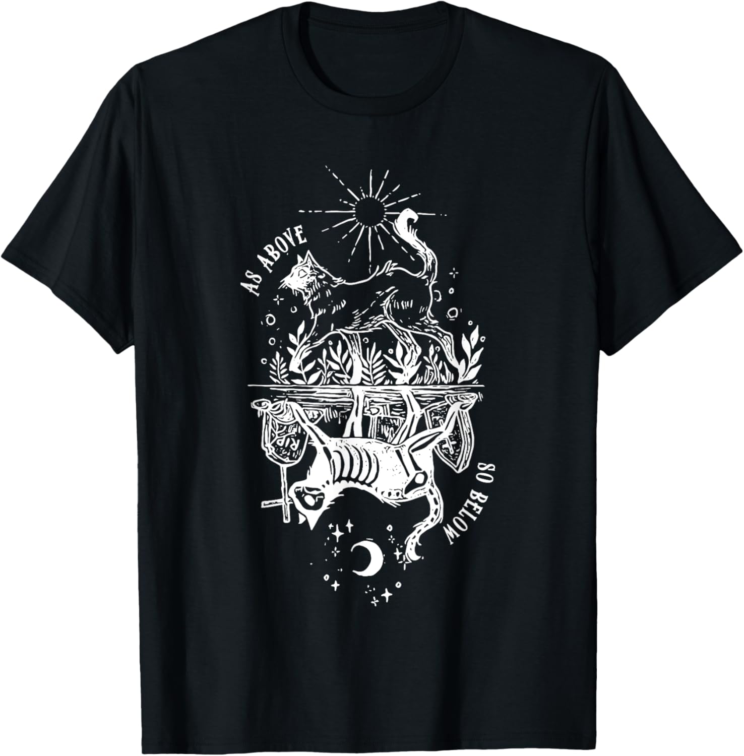 as above so below cat Women T-Shirt - T-Shirt | Black