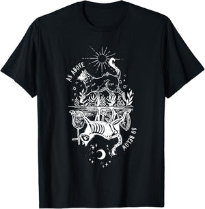 as above so below cat Women T-Shirt - T-Shirt | Black