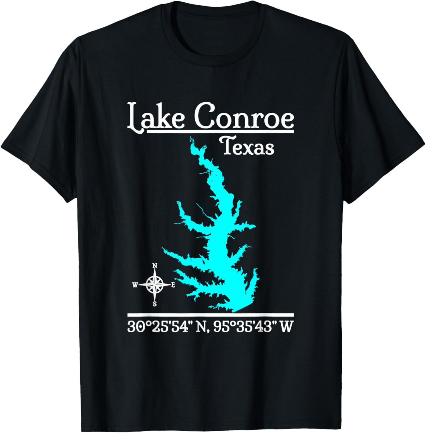 Lake Conroe - Texas T-Shirt - T-Shirt | Black