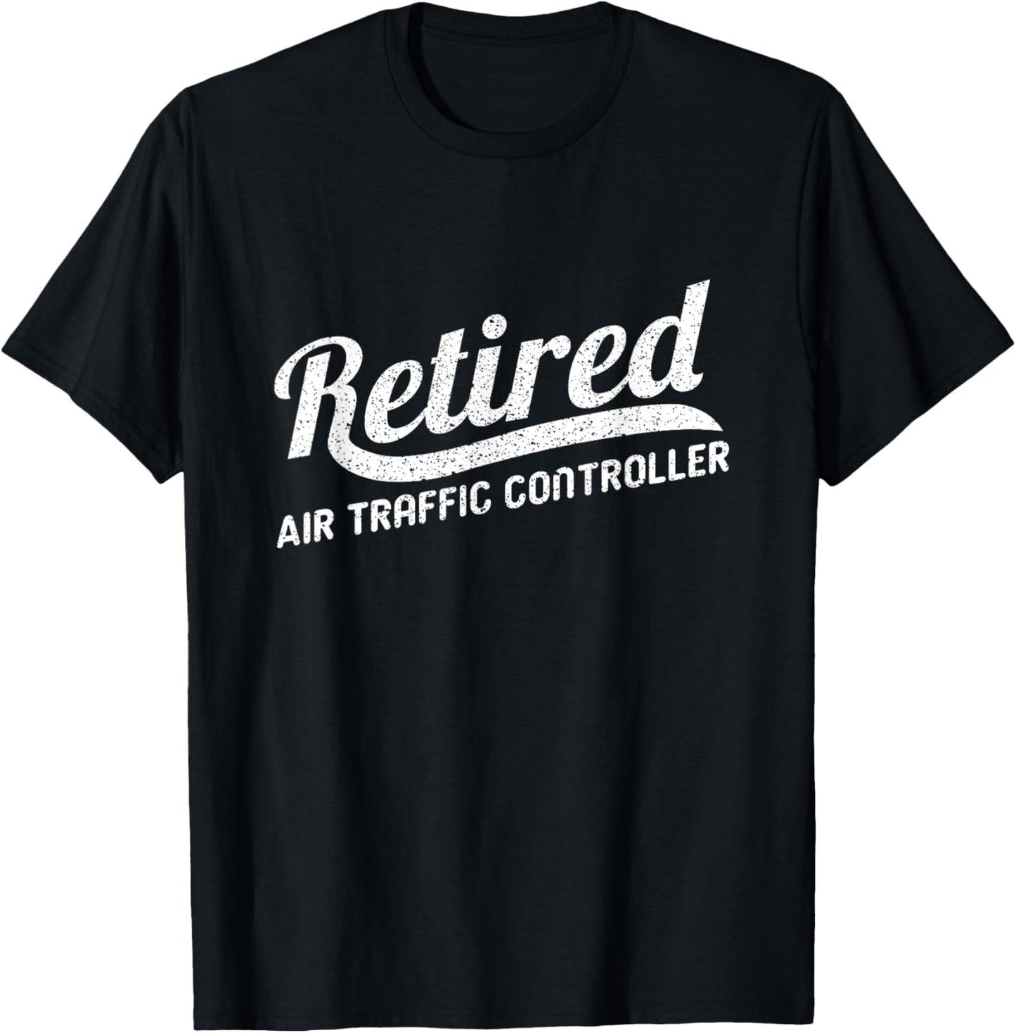 Classic Retirement Retro Retired Air Traffic Controller T-Shirt - T-Shirt | Black