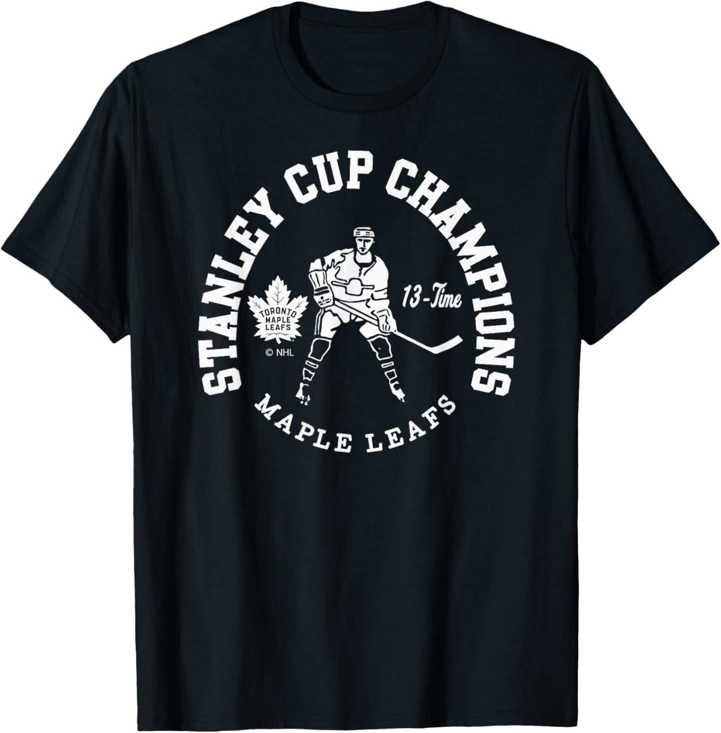Toronto Maple Leafs Stanley Cup Champions 13-Time Blue T-Shirt - T-Shirt | Black