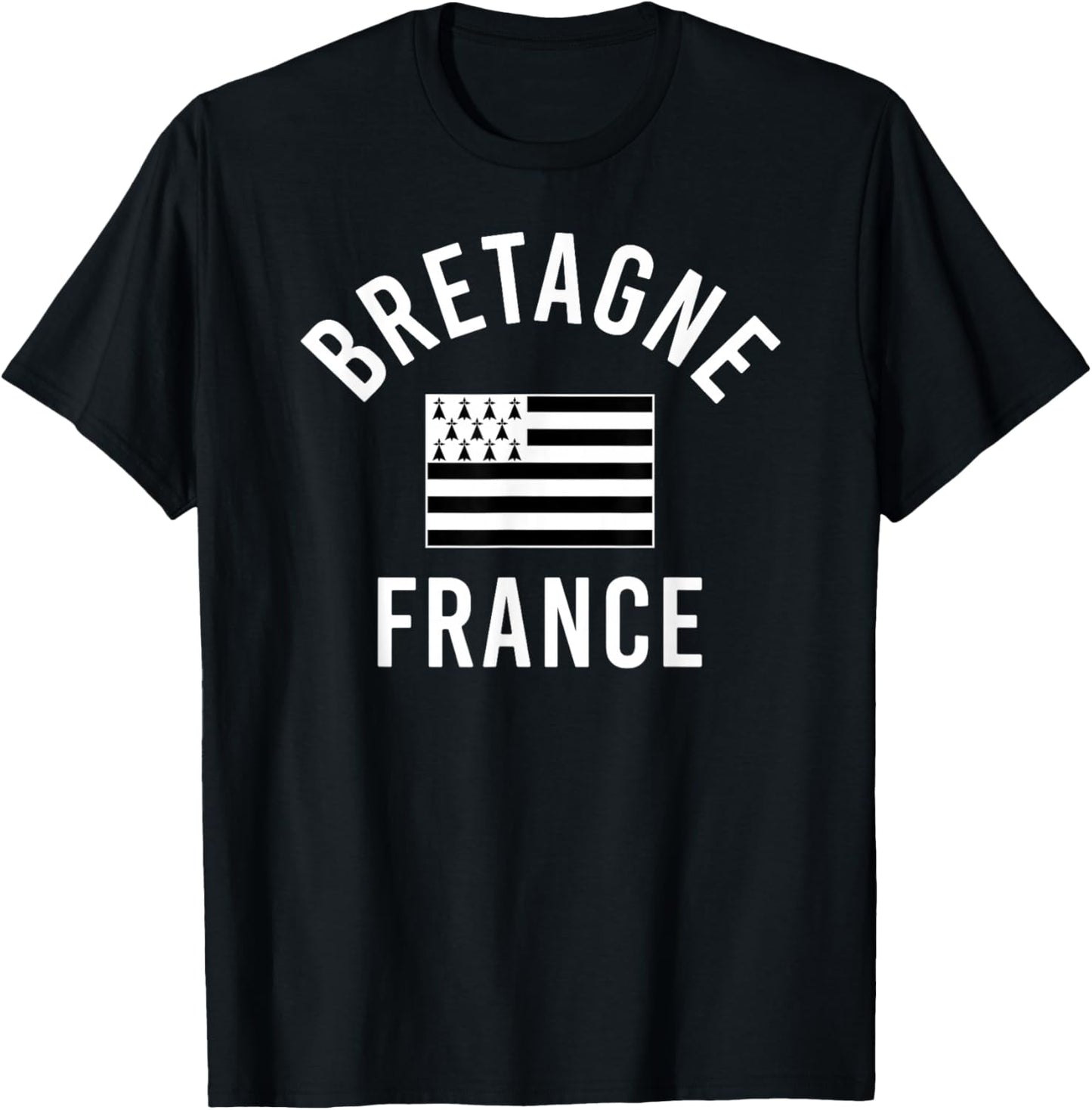 Brittany France Flag T-Shirt - T-Shirt | Black