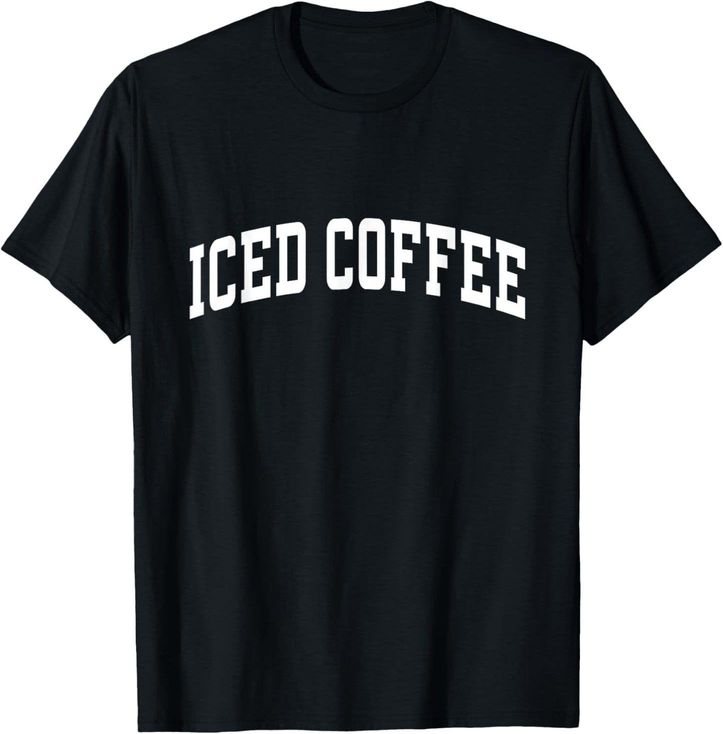 Iced Coffee Retro College Style T-Shirt - T-Shirt | Black