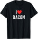 I Love Bacon Funny Humor Quote T-Shirt - T-Shirt | Black
