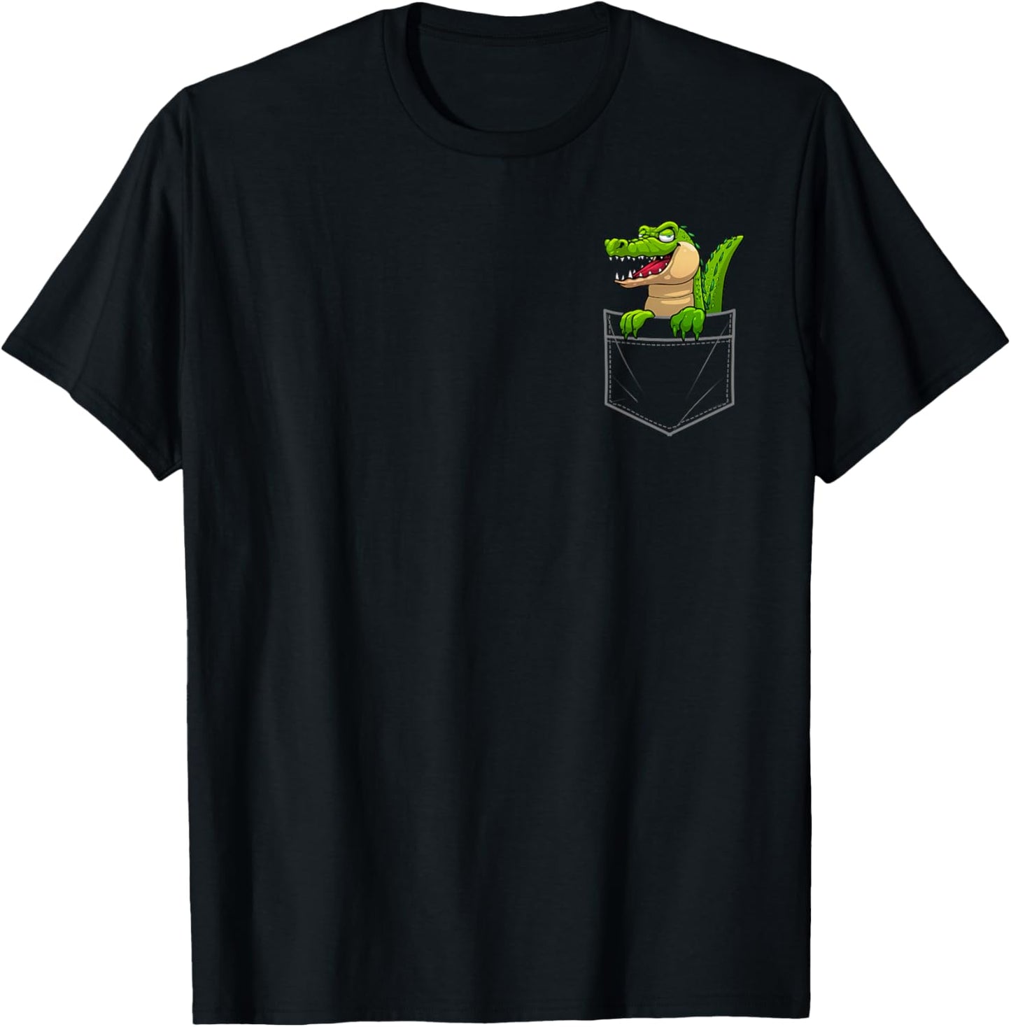Funny Crocodile Art Women Kids Gator Lover Crocodile T-Shirt - T-Shirt | Black