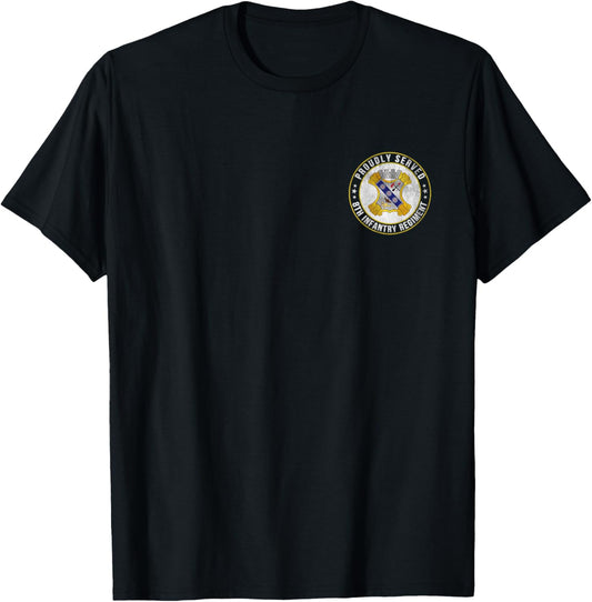 Proudly Served 8th Infantry Regiment Military Veterans Day T-Shirt - T-Shirt | Black