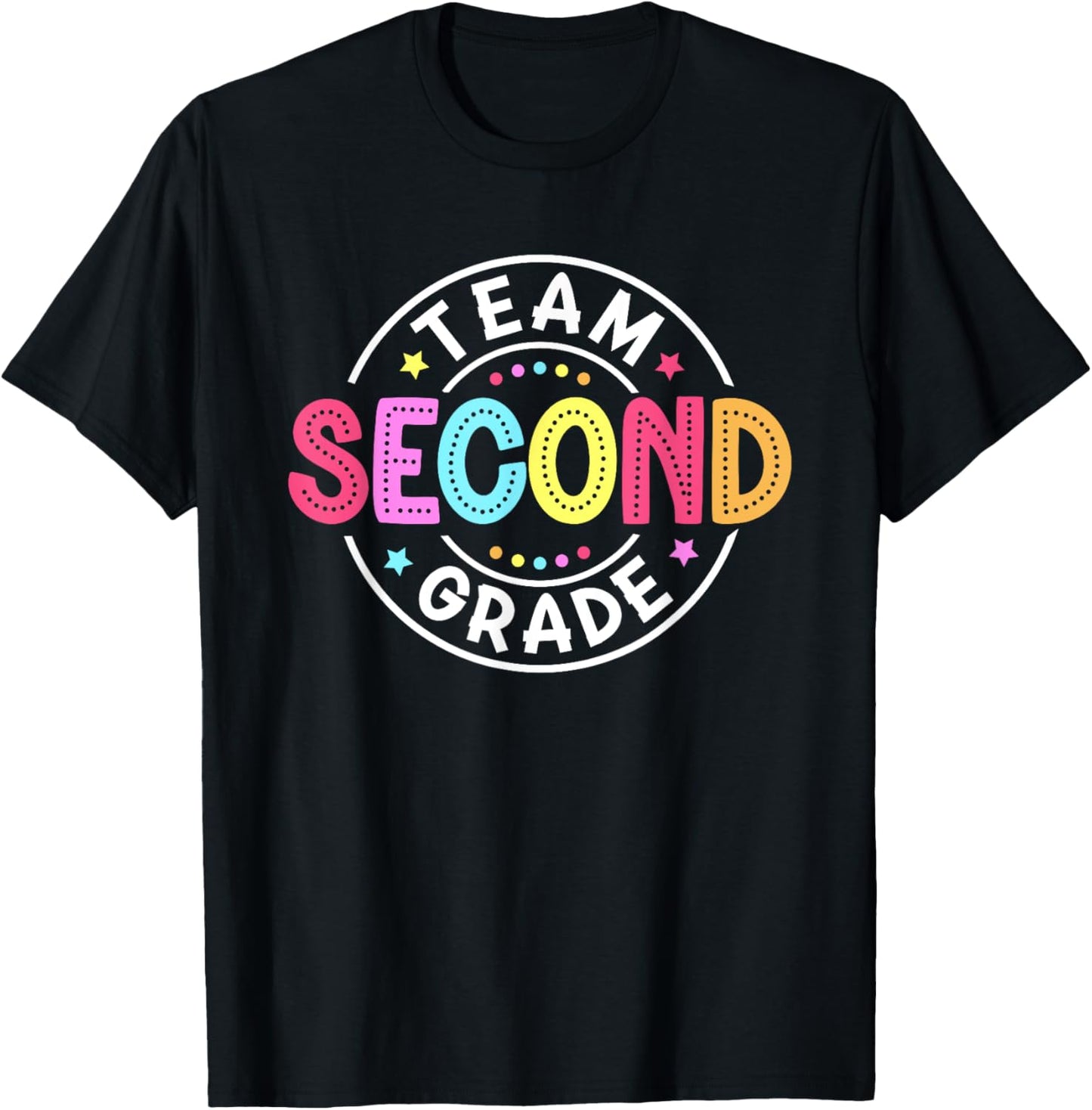 Team Second Grade Teacher Back To School 2nd Grade Squad Kid T-Shirt - T-Shirt | Black