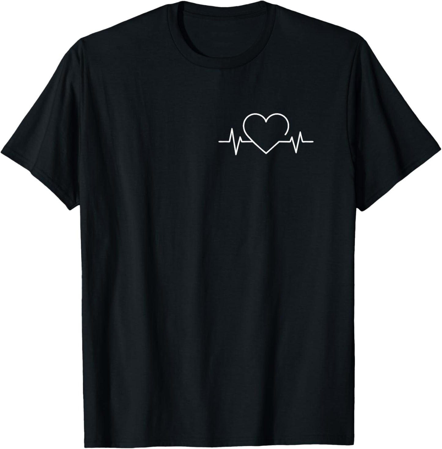 Heartbeat of Love | EKG Heart T-Shirt - T-Shirt | Black
