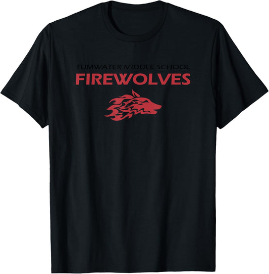 Tumwater Middle School Firewolves T-Shirt - T-Shirt | Black