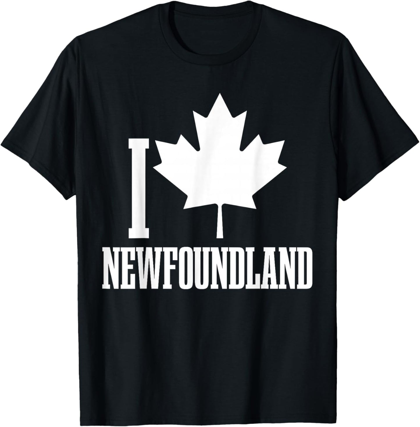 Newfoundland Canada Maple Leaf Red Canadian Flag Pride T-Shirt - T-Shirt | Black