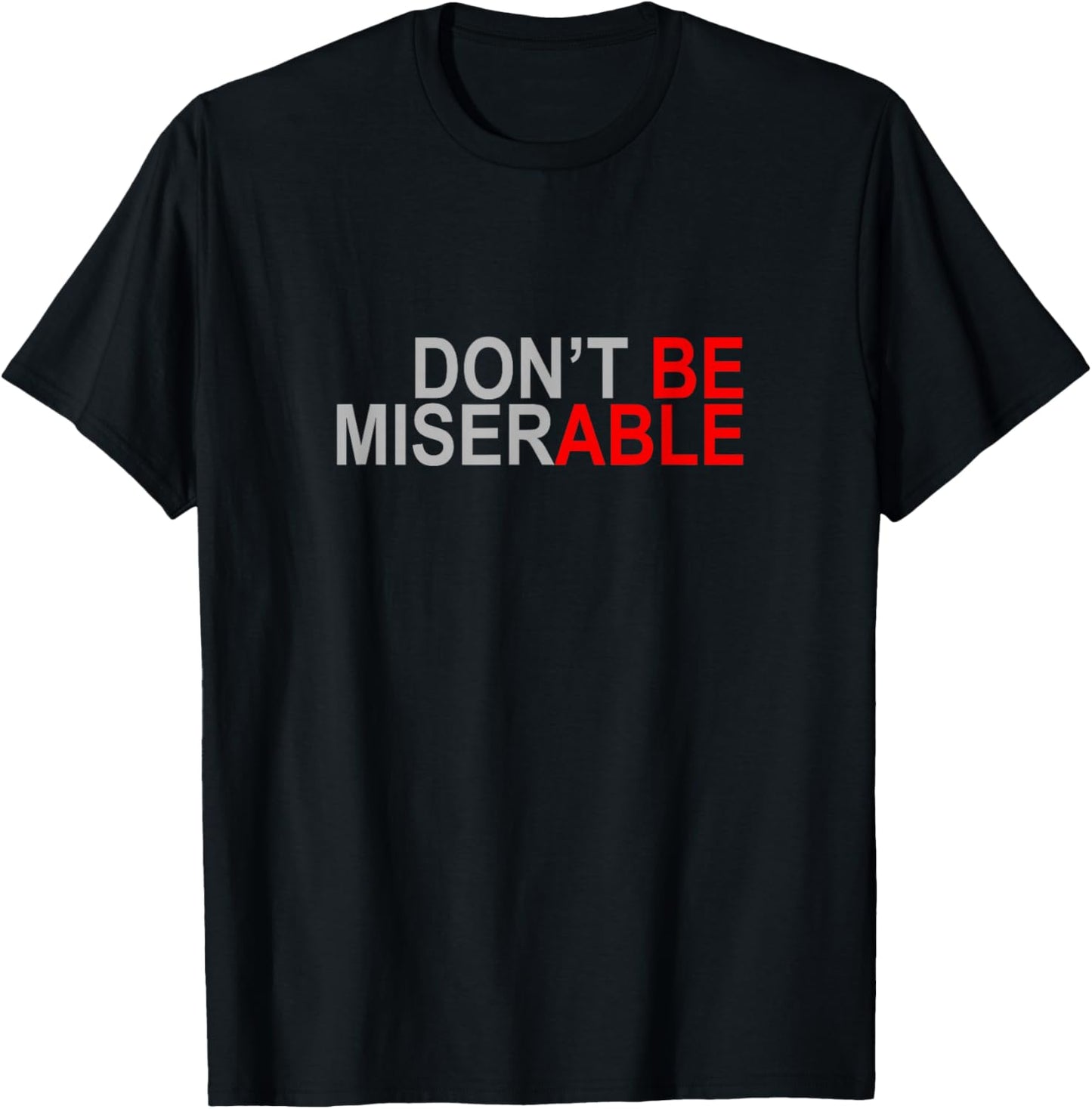 Red Color Be Able Red Graphic T-Shirt - T-Shirt | Black