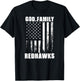 Central Square Redhawks God. Family. Vintage USA Flag T-Shirt - T-Shirt | Black