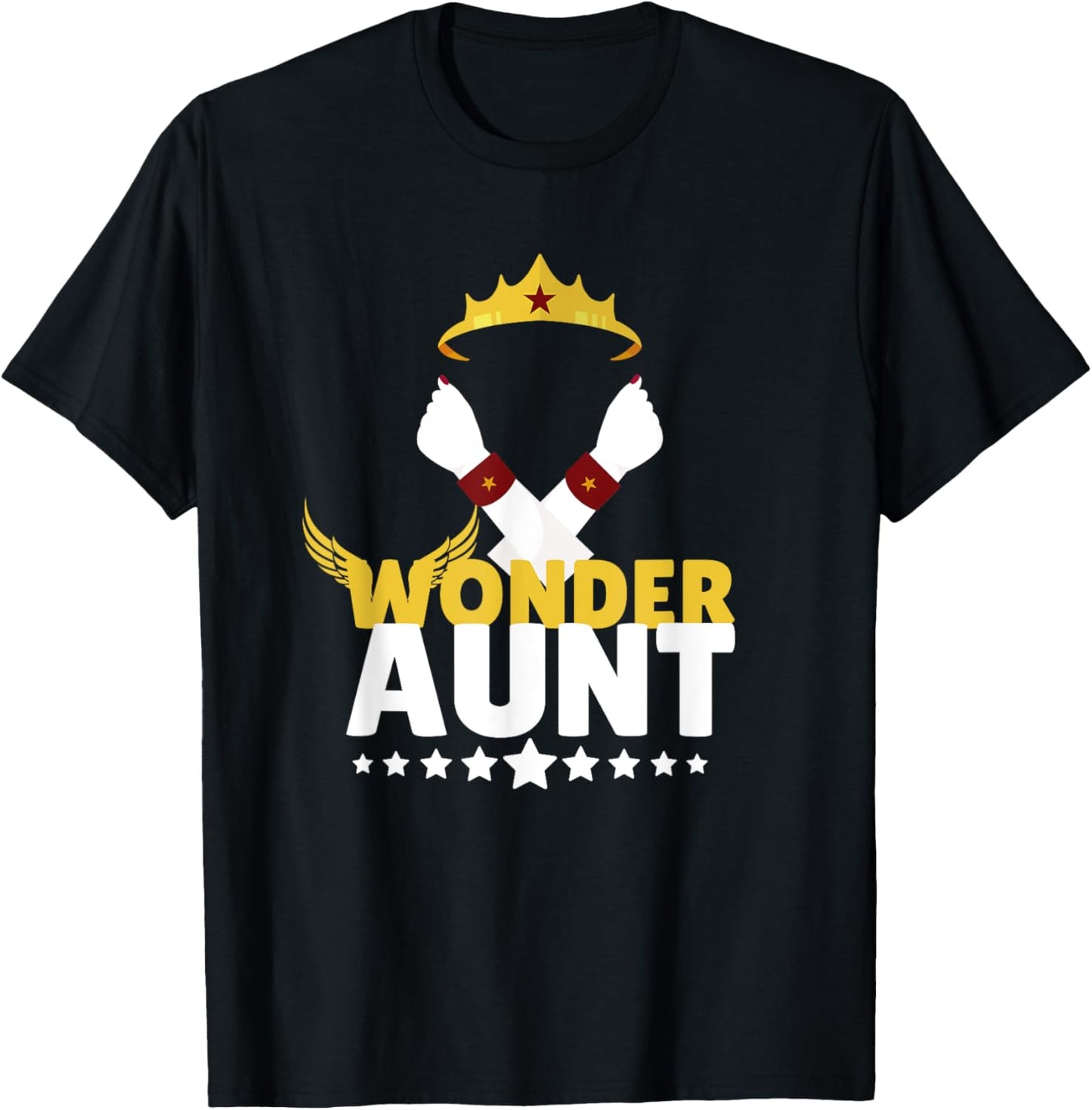 Wonder Aunt Superhero Favorite Best Auntie Costume Gift T-Shirt - T-Shirt | Black