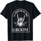 Groom Bride Skeleton Rock Hand Couples Wedding Halloween T-Shirt - T-Shirt | Black
