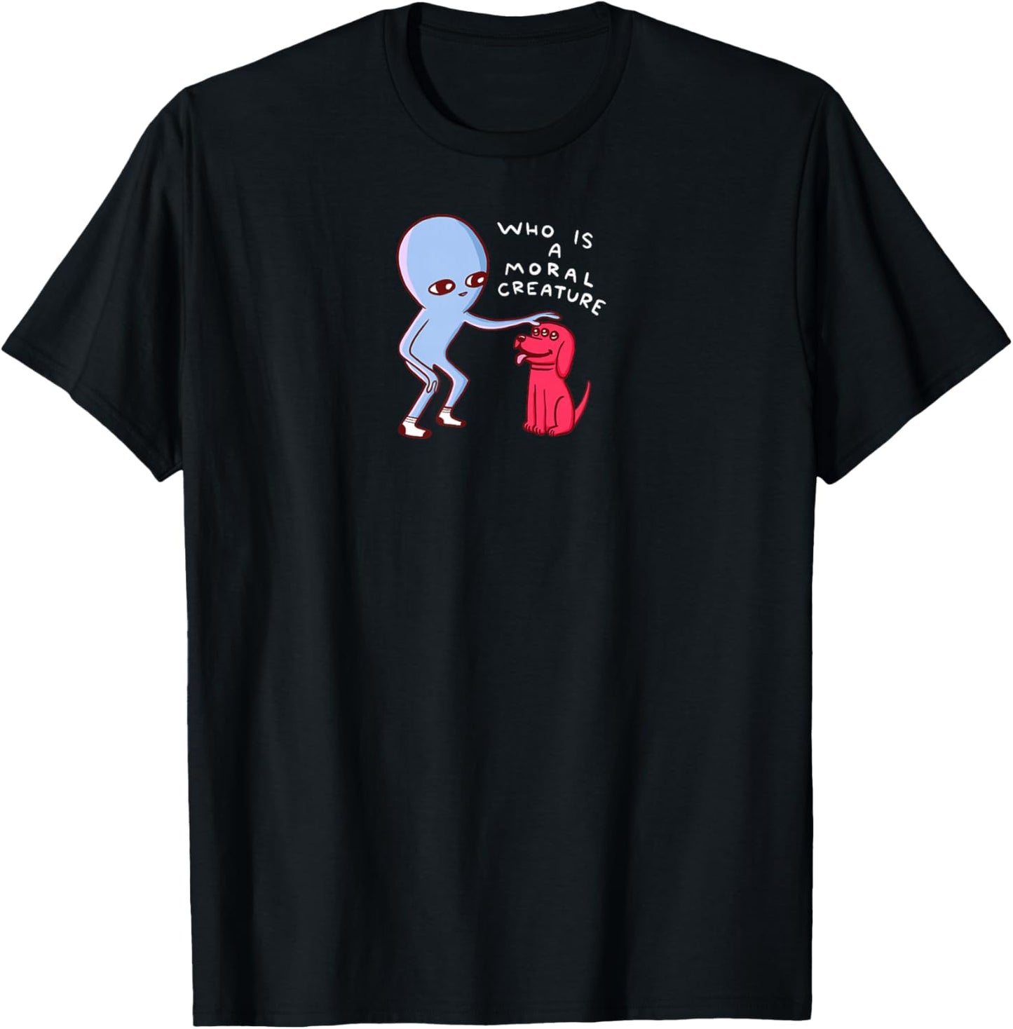 Threadless Nathan W. Pyle Moral Creature Graphic T-Shirt - T-Shirt | Black