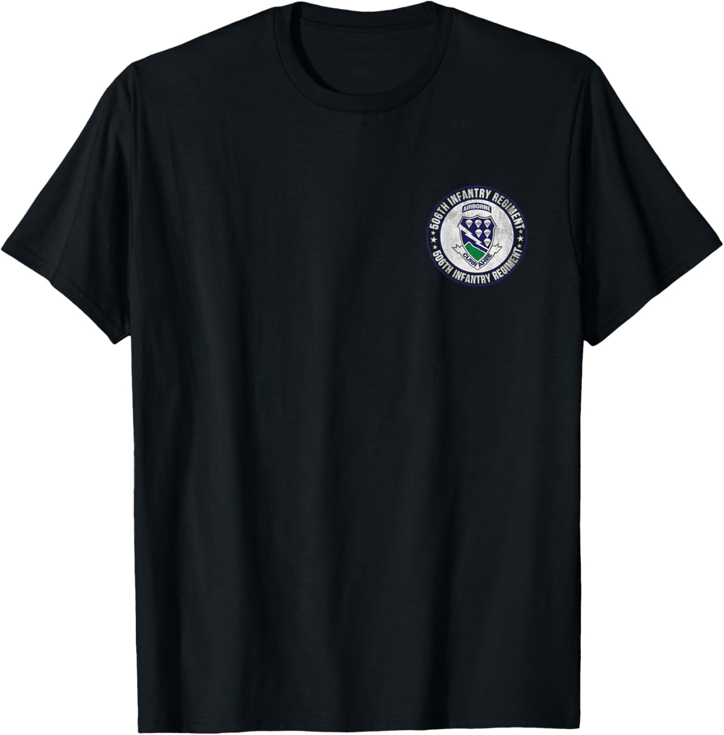 506th Infantry Regiment Military Veterans Day Father Day T-Shirt - T-Shirt | Black