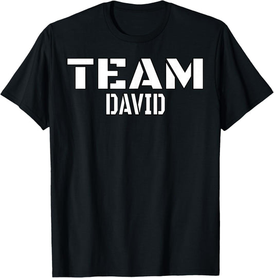 Team David Unique Personalized Matching Family T-Shirt - T-Shirt | Black