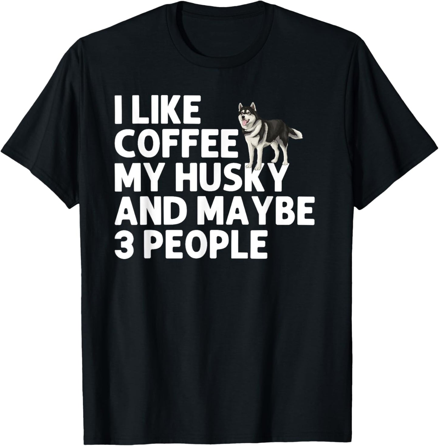 Husky Design Women Siberian Husky Dog Husky Lover T-Shirt - T-Shirt | Black