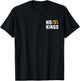 No Kings Two Sided Front Back Nope Vintage T-Shirt - T-Shirt | Black
