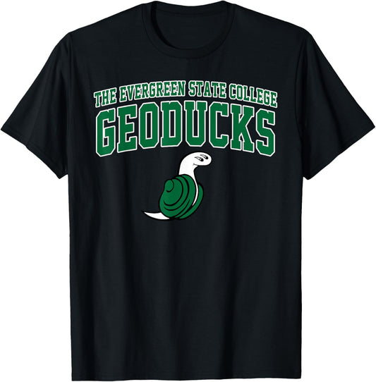 Evergreen State College Geoducks Arch Vintage Sports Design T-Shirt - T-Shirt | Black