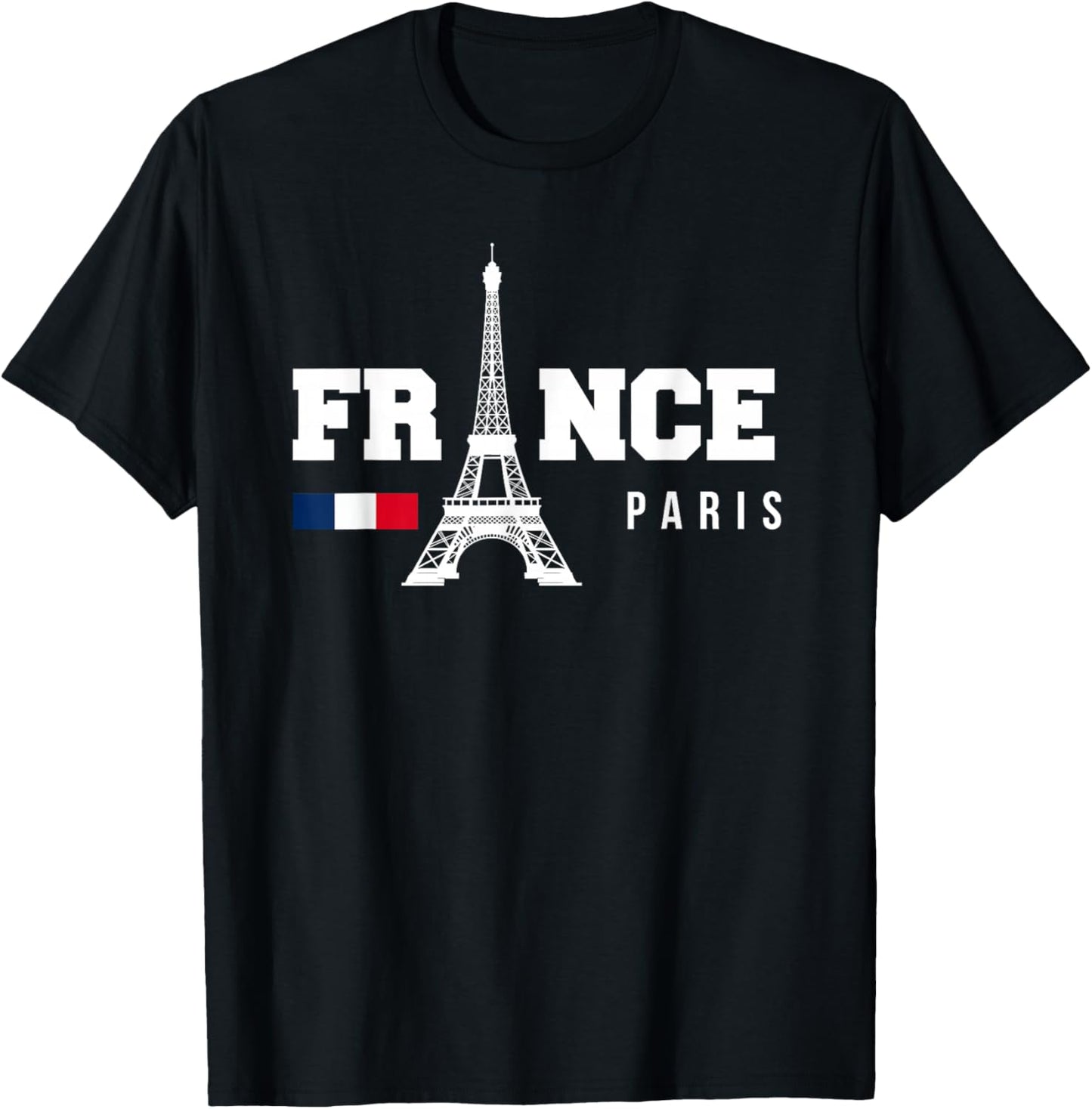 France Gift French Eiffel Tower Paris Monaco French , Black, S T-Shirt - T-Shirt | Black