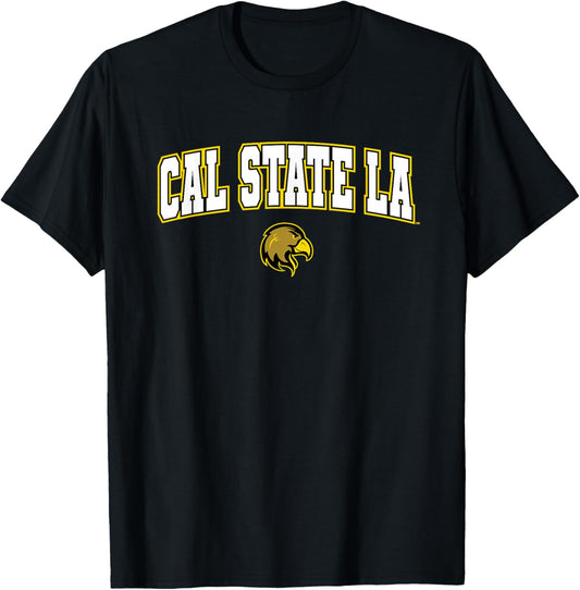 Cal State Los Angeles CSULA Golden Eagles Arch Logo T-Shirt - T-Shirt | Black