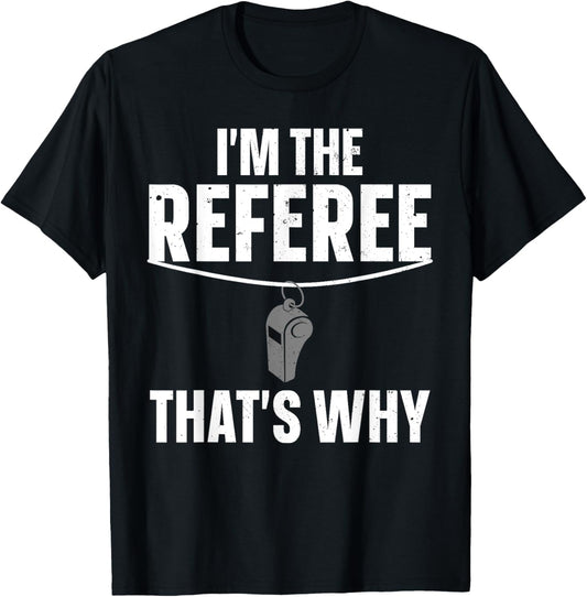 Funny Referee Design Women Sports Ref Gag Referee T-Shirt - T-Shirt | Black