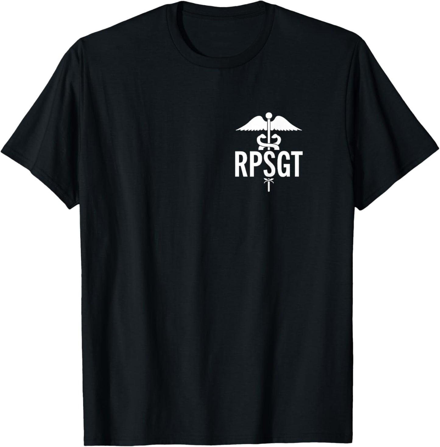 Sleep Technologist Polysomnographic Tech RPSGT Caduceus T-Shirt - T-Shirt | Black