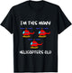I'm This Many Helicopters Old 3rd Birthday 3 Years Old Bday T-Shirt - T-Shirt | Black