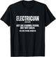 Electrician Definition Proud Funny Electrical Engineers T-Shirt - T-Shirt | Black