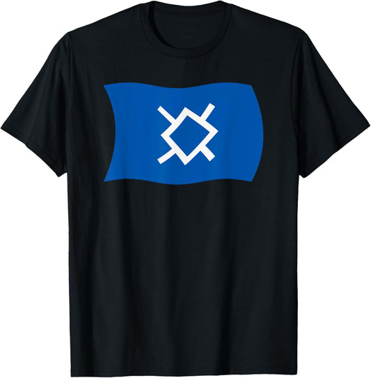 Wavy Flag Northern Cheyenne Native American Little Big Horn T-Shirt - T-Shirt | Black