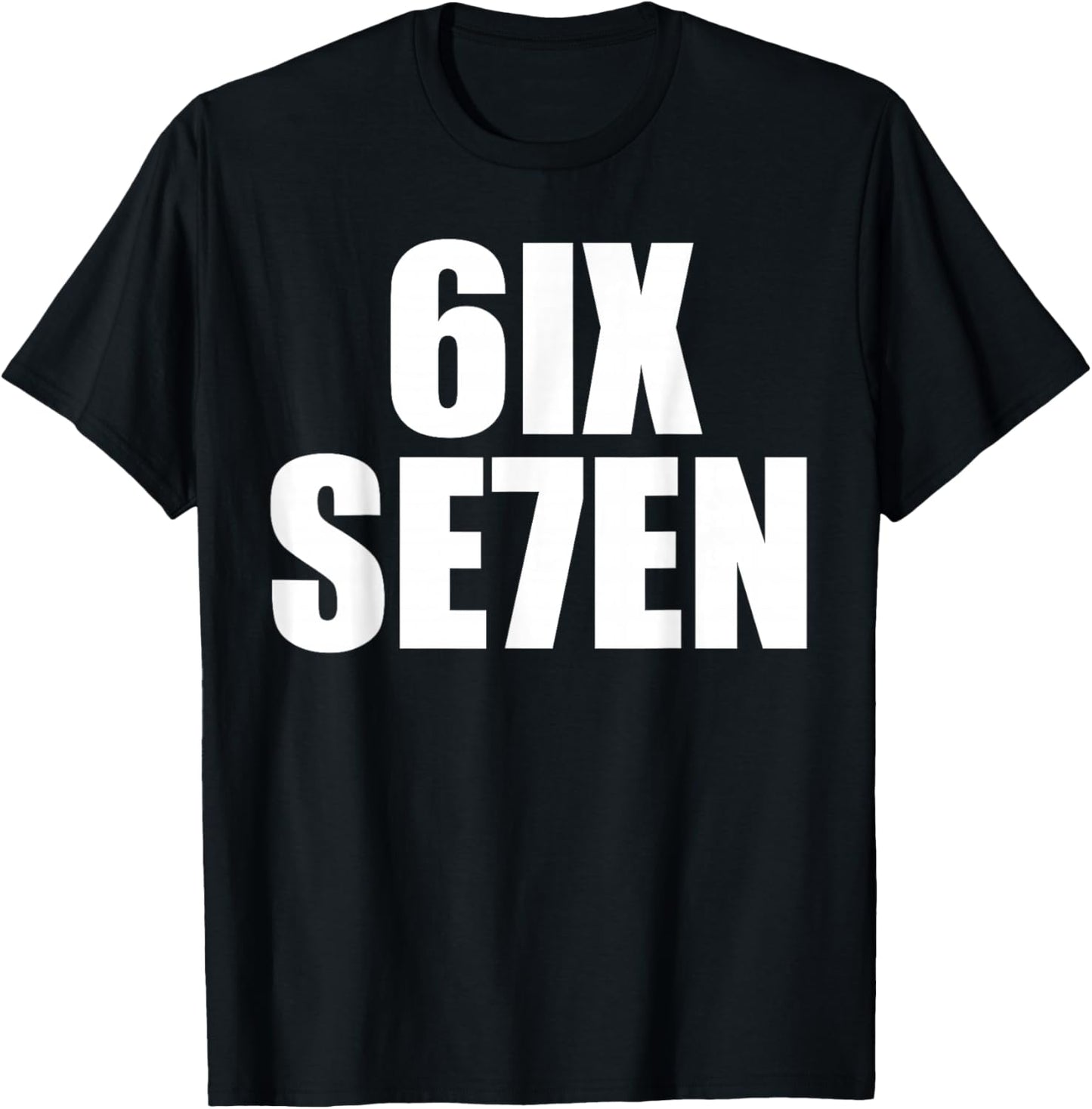 Fun Six Seven 6 7 Meme Design 6 7 T-Shirt - T-Shirt | Black