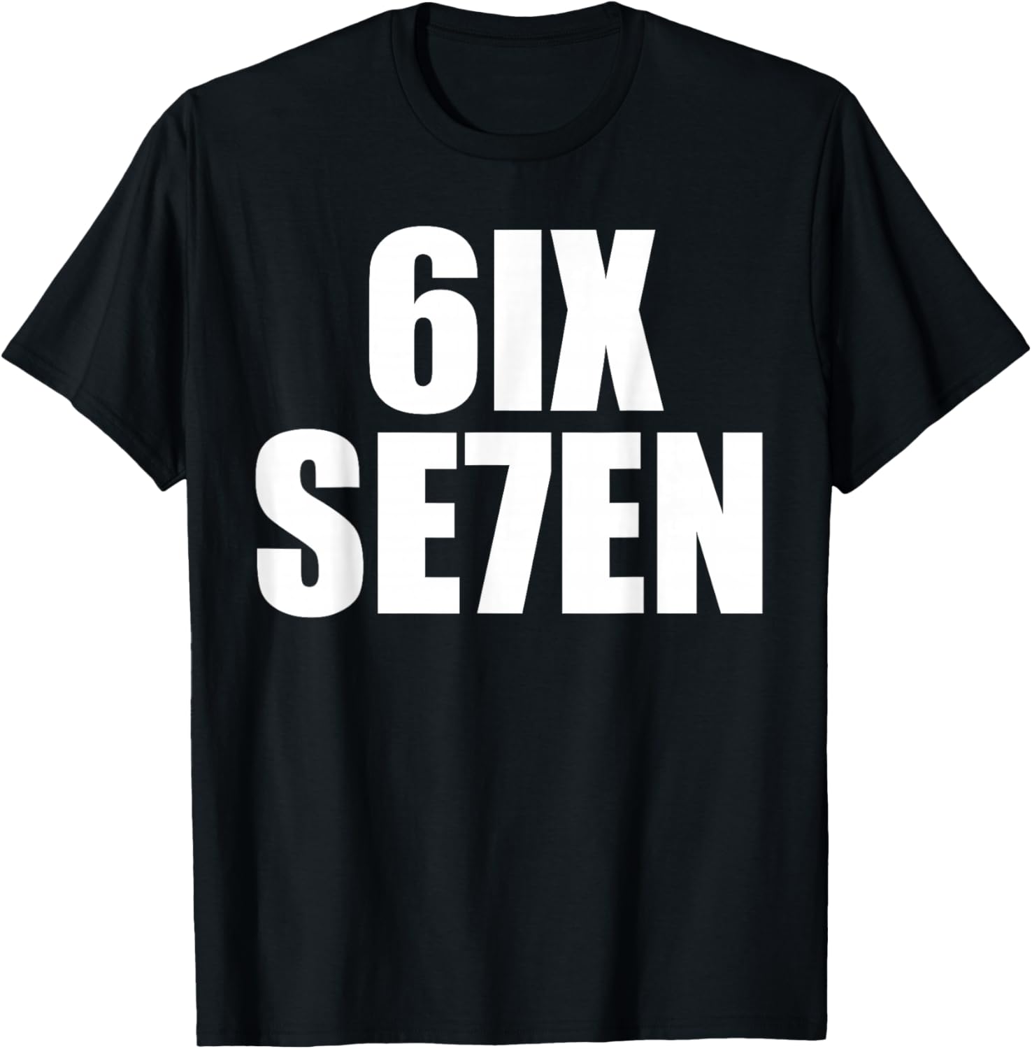 Fun Six Seven 6 7 Meme Design 6 7 T-Shirt - T-Shirt | Black