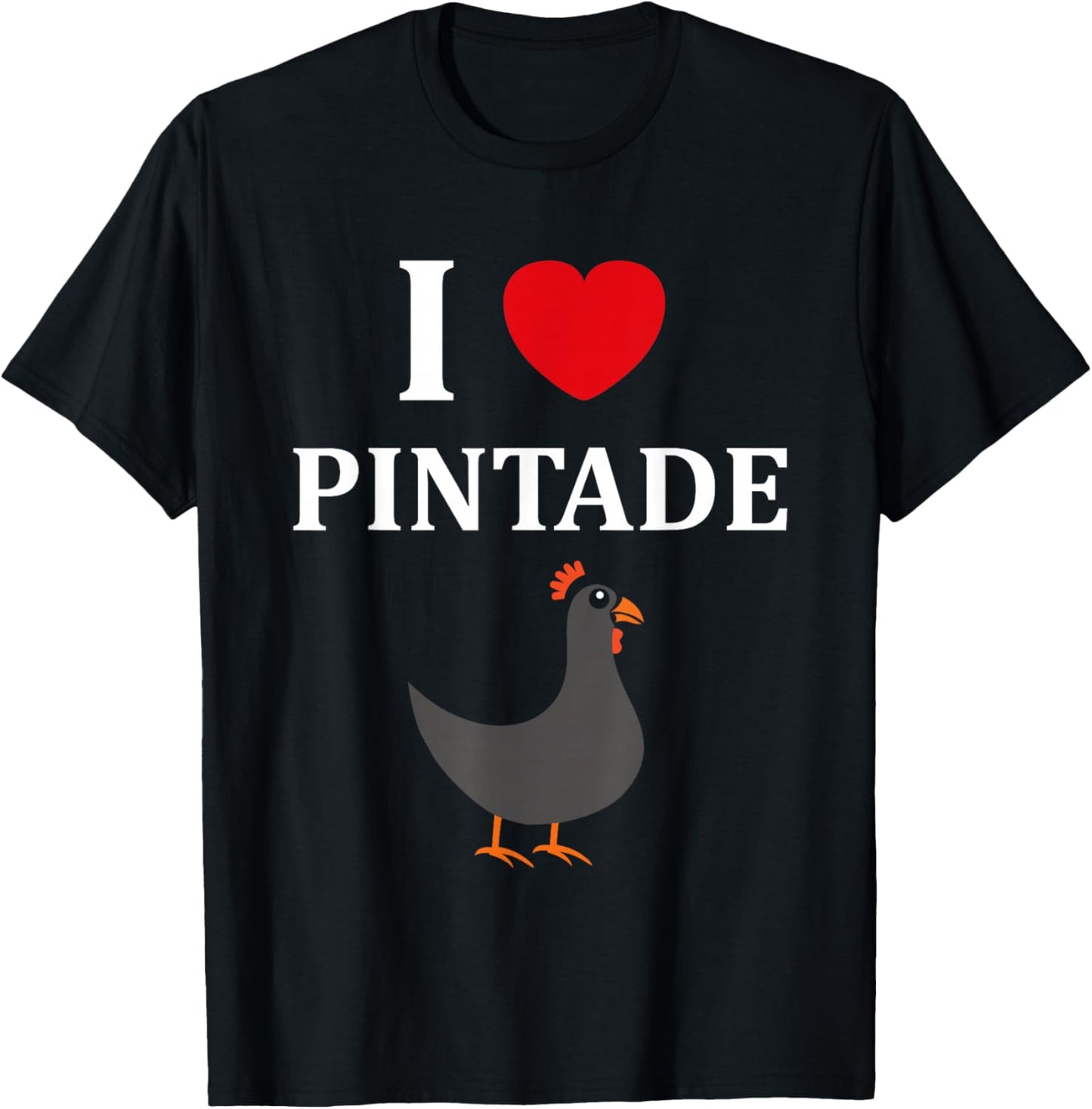 Funny Guinea Fowl Birds Cute i Love Guinea Fowl T-Shirt - T-Shirt | Black