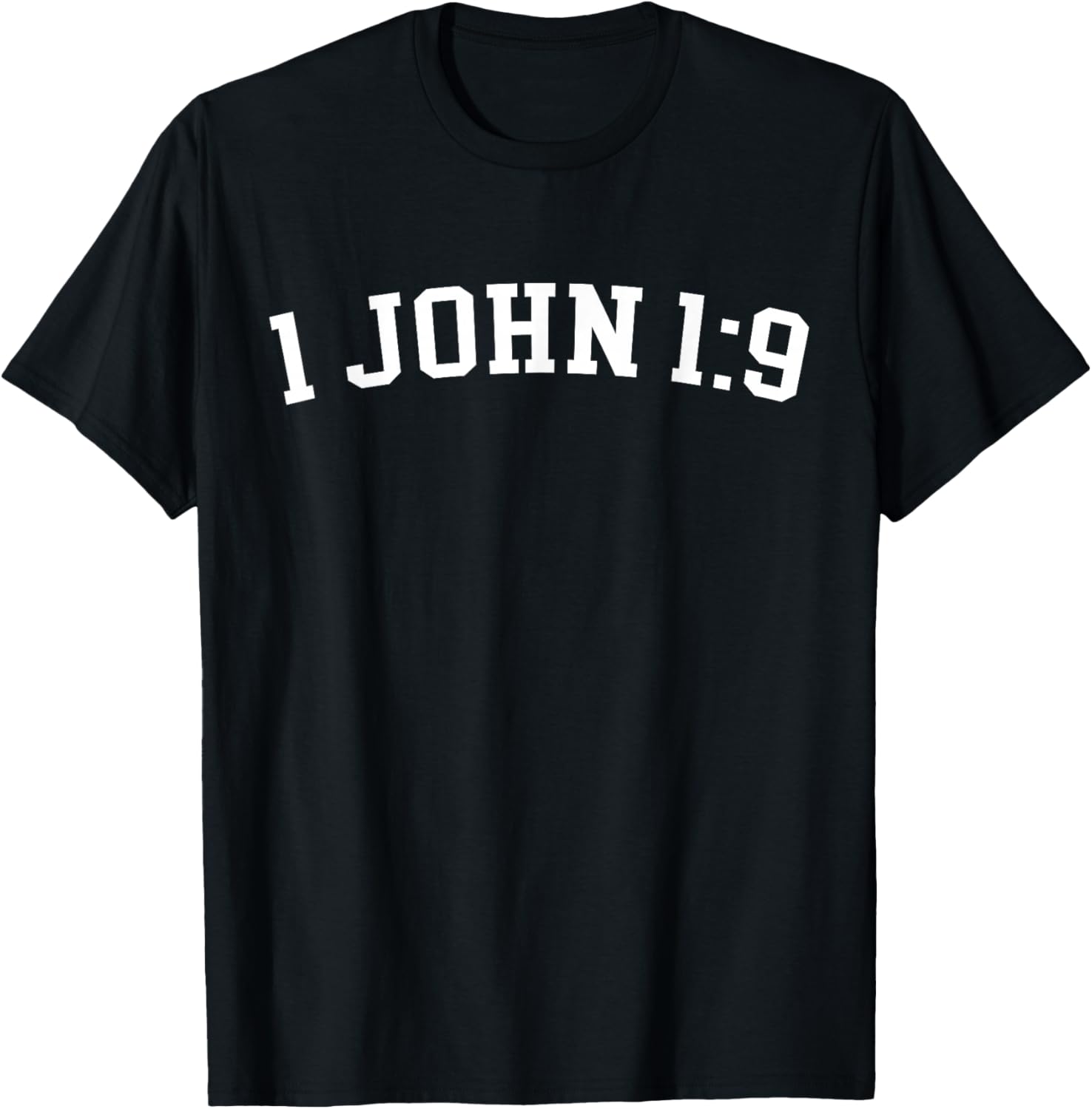 1 John 1:9 T-Shirt - T-Shirt | Black