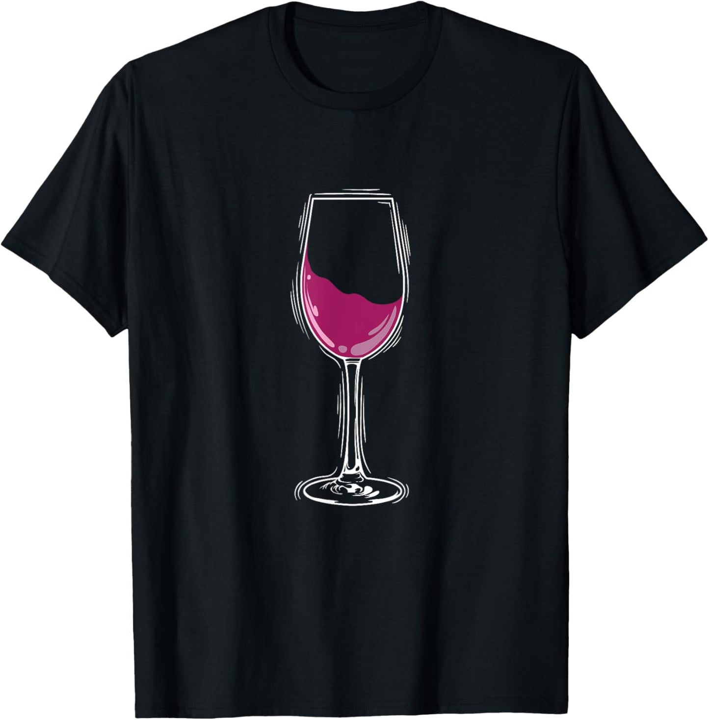 Glass Wine T-Shirt - T-Shirt | Black