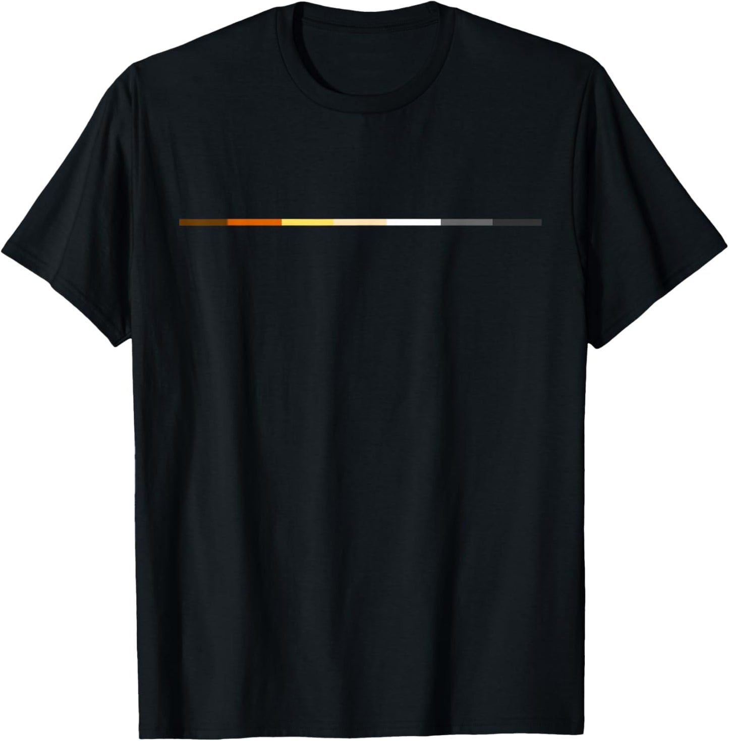Subtle Bear Pride Stripe Gay Bear Community Colors T-Shirt - T-Shirt | Black