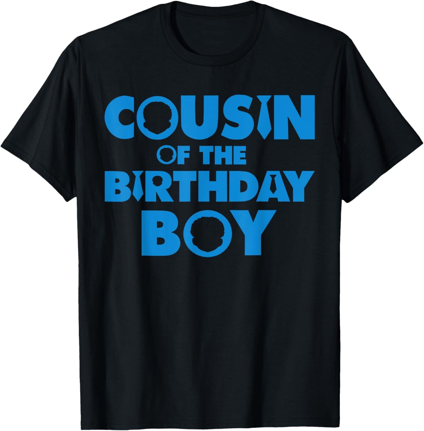 Cousin Of The Birthday Boy Afro Boss Baby Family Bday Party T-Shirt - T-Shirt | Black