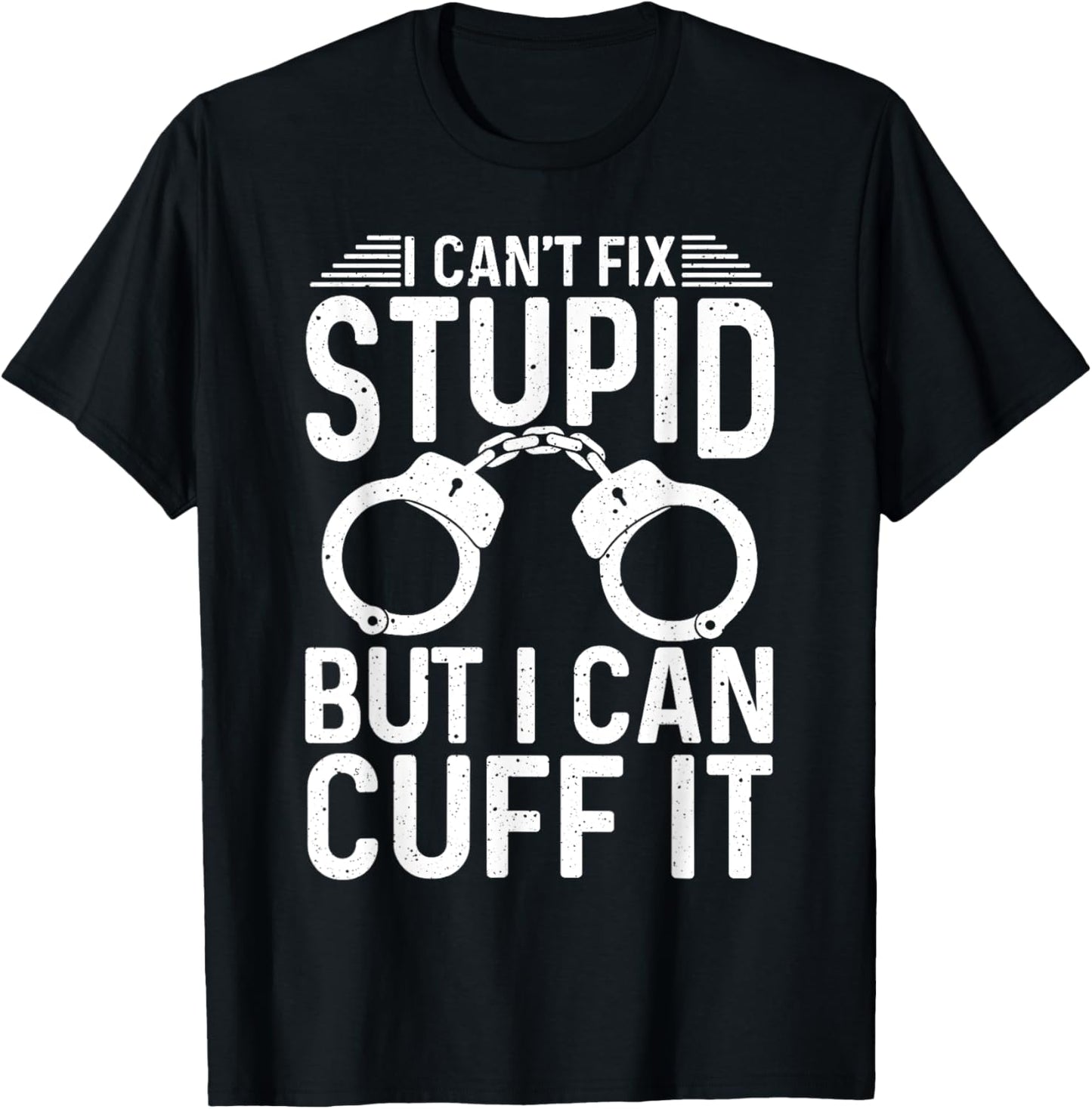 Funny Police Officer Design Women Cop Police Officer T-Shirt - T-Shirt | Black