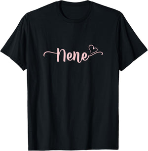 Nene Heart Xmas Grandma Women Mother's Day Christmas T-Shirt - T-Shirt | Black