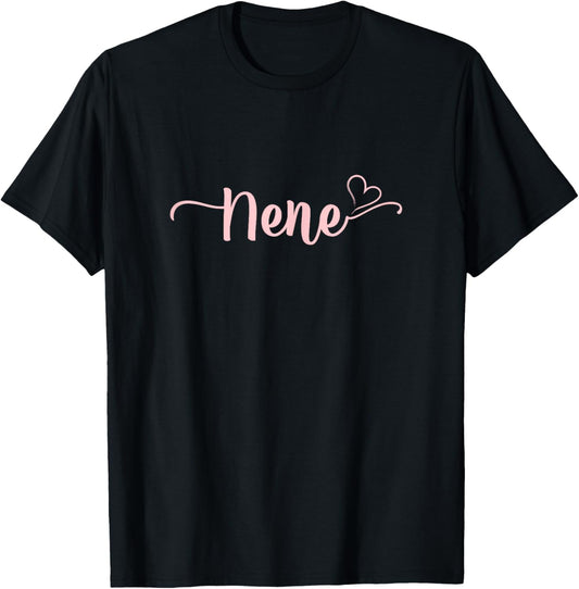 Nene Heart Xmas Grandma Women Mother's Day Christmas T-Shirt - T-Shirt | Black