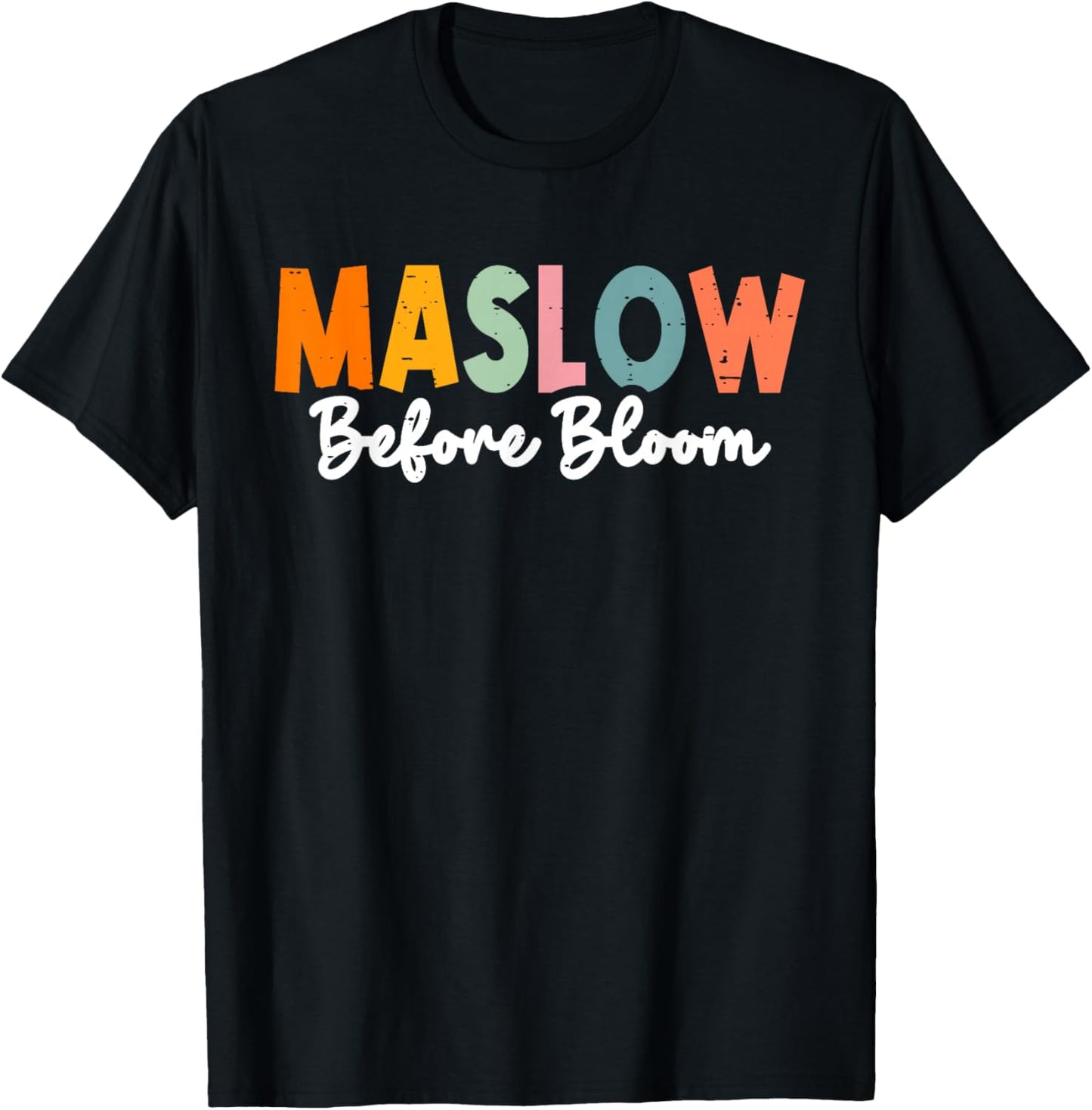 Psychologist Maslow Before Bloom Sped Teacher Classroom T-Shirt - T-Shirt | Black