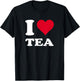 Red Heart I Love Tea T-Shirt - T-Shirt | Black