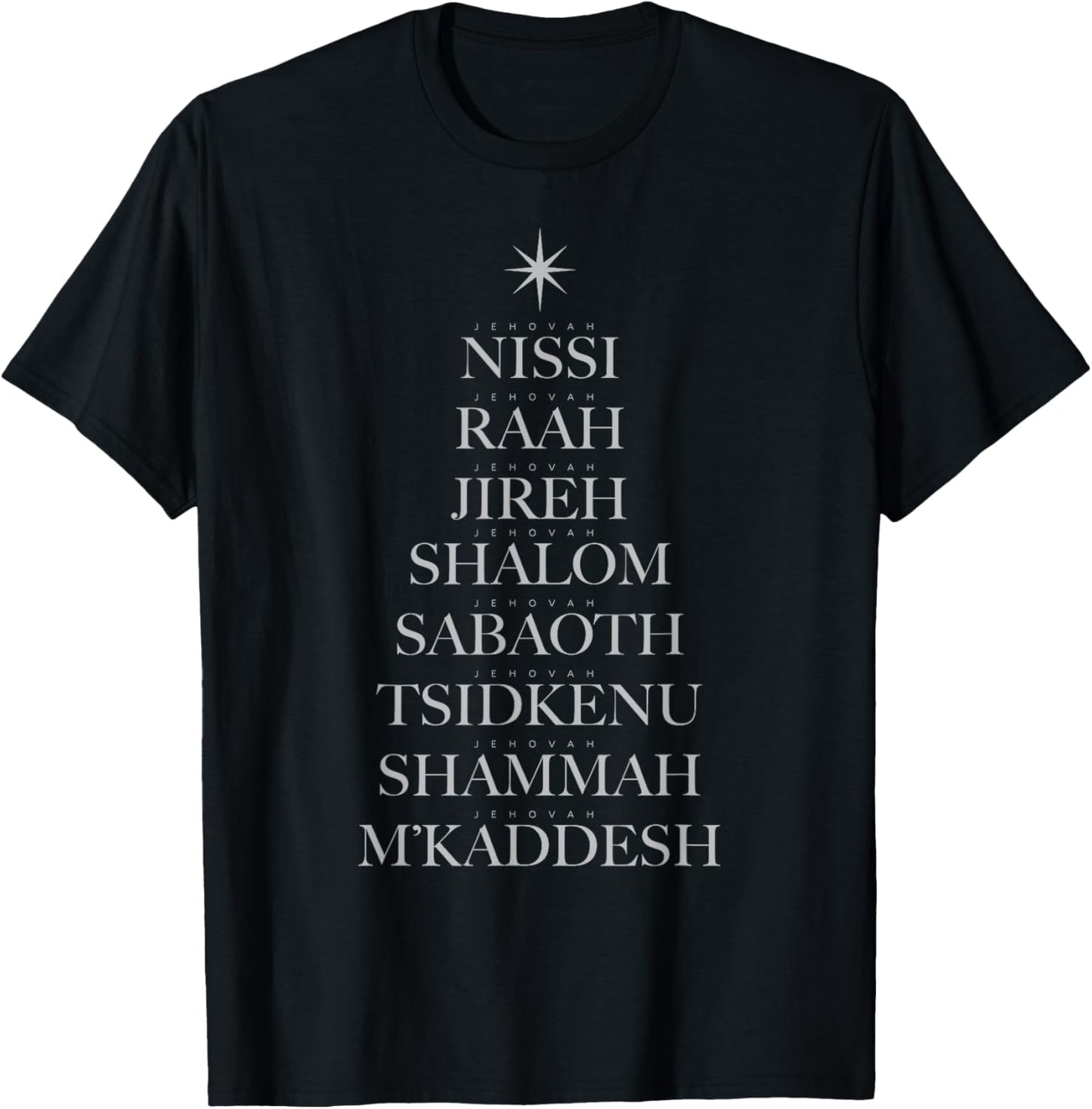 Names Of God, Father, Christmas Tree, The Word Became Flesh T-Shirt - T-Shirt | Black