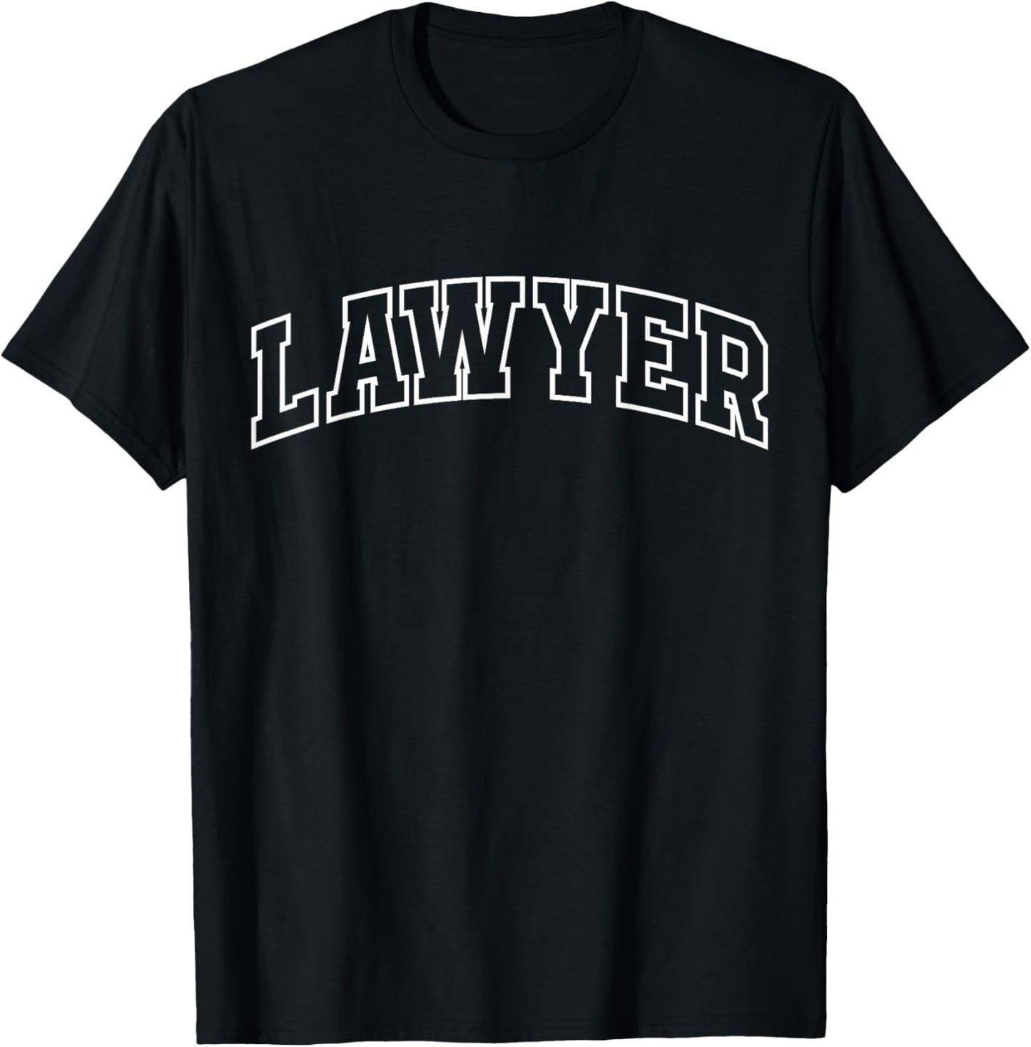 Lawyer Funny Athletic Lettering Law Student Gifts Men Women T-Shirt - T-Shirt | Black